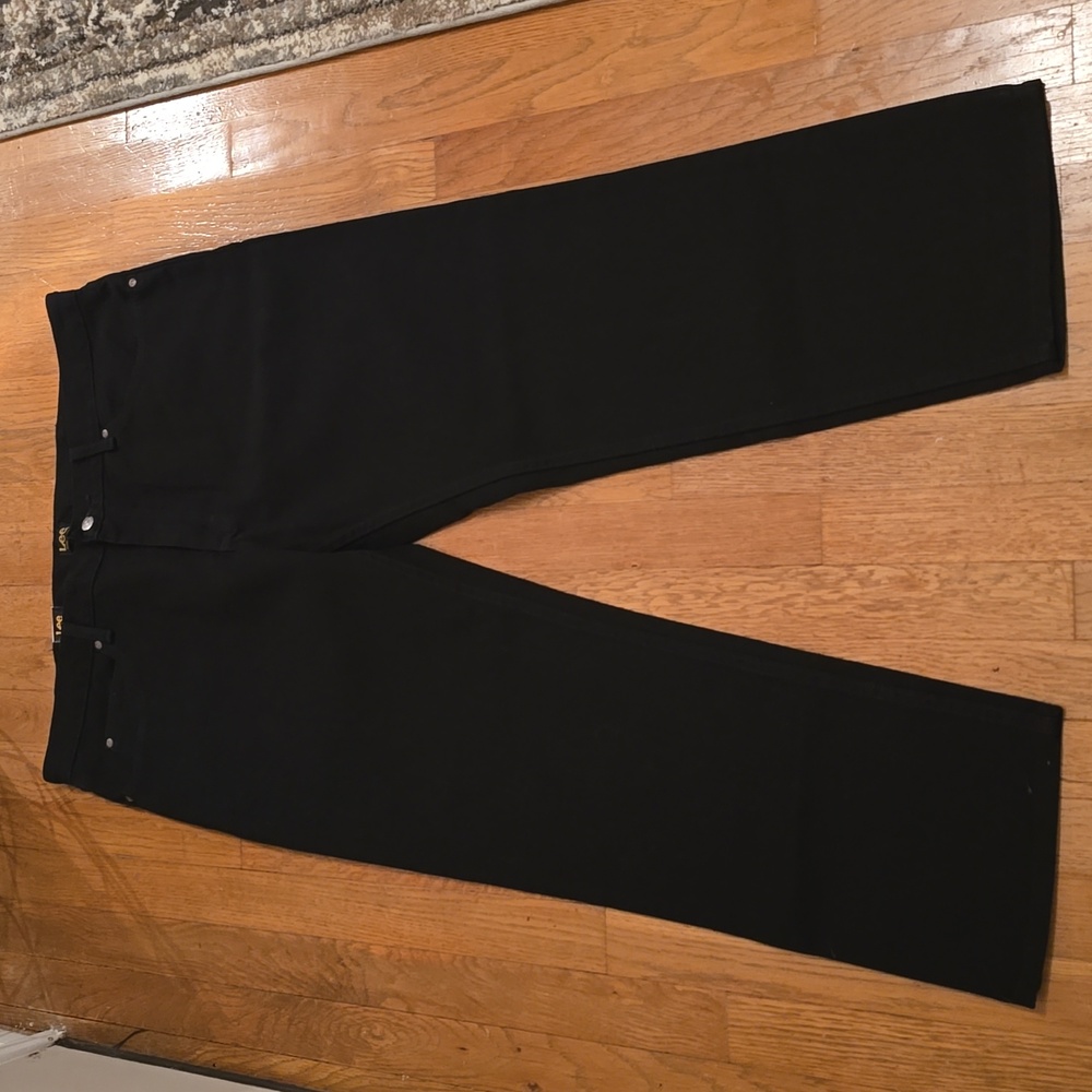LEE BRAND MEN'S BIG AND TALL BLACK REGULAR FIT STRAIGHT LEG JEANS SIZE 40x30